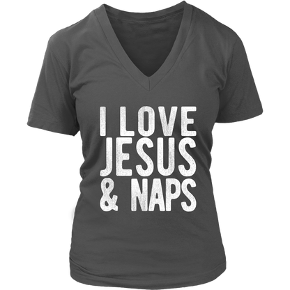 "I LOVE JESUS AND NAPS" Tee-Shirt, Sweatshirt, Tank or Hoodie - Adoration Apparel | Christian Shirts, Hats, for Women, Men and Toddlers