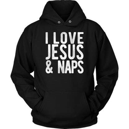 "I LOVE JESUS AND NAPS" Tee-Shirt, Sweatshirt, Tank or Hoodie - Adoration Apparel | Christian Shirts, Hats, for Women, Men and Toddlers