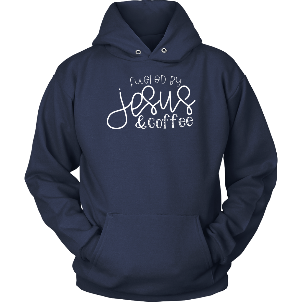 Fueled by Jesus & Coffee- shirts and hoodie - Adoration Apparel | Christian Shirts, Hats, for Women, Men and Toddlers