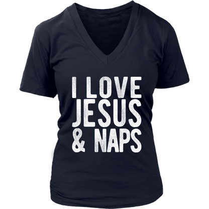 "I LOVE JESUS AND NAPS" Tee-Shirt, Sweatshirt, Tank or Hoodie - Adoration Apparel | Christian Shirts, Hats, for Women, Men and Toddlers