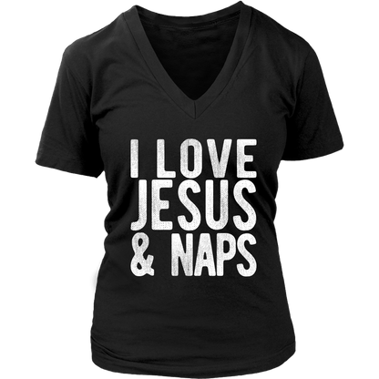 "I LOVE JESUS AND NAPS" Tee-Shirt, Sweatshirt, Tank or Hoodie - Adoration Apparel | Christian Shirts, Hats, for Women, Men and Toddlers