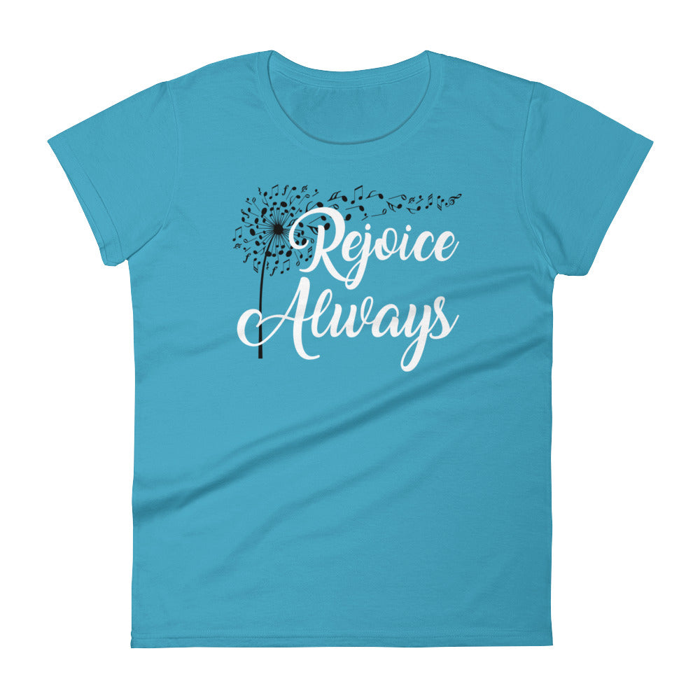 Rejoice Always Women's Anvil T-Shirt - Adoration Apparel | Christian Shirts, Hats, for Women, Men and Toddlers